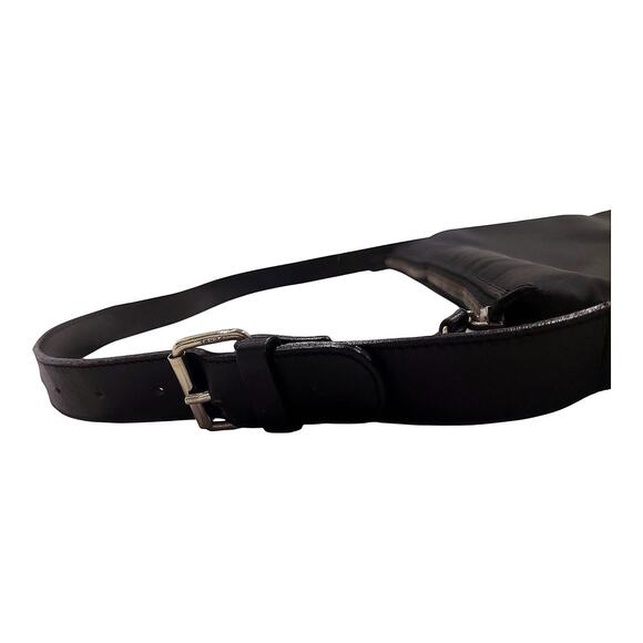 Fendi Zucca Shoulder Bag Black Nylon Canvas FF Logo Vintage - Picture 4 of 7